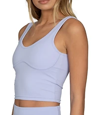 GOLD HINGE Sweetheart Neckline Scoop Back Lined Mid Length Bra