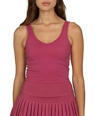 GOLD HINGE Sweetheart Neckline Scoop Back Lined Mid Length Bra