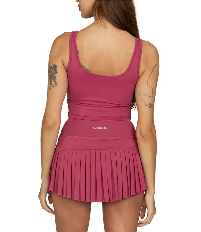 GOLD HINGE Sweetheart Neckline Scoop Back Lined Mid Length Bra