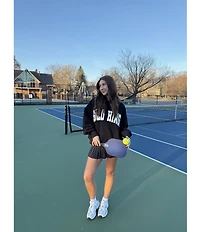 GOLD HINGE Coordinating Wide Arm Crew Neck Long Sleeve Logo Sweatshirt