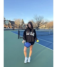 GOLD HINGE Coordinating Wide Arm Crew Neck Long Sleeve Logo Sweatshirt