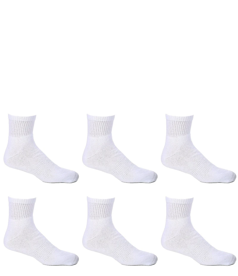 Gold Label Roundtree & Yorke Big & Tall Cushion 6-Pack Quarter Athletic Socks