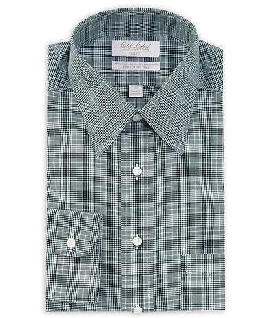 Gold Label Roundtree & Yorke Big & Tall Full Fit Non-Iron Point Collar Plaid Twill Dress Shirt