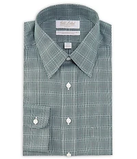 Gold Label Roundtree & Yorke Big & Tall Full Fit Non-Iron Point Collar Plaid Twill Dress Shirt