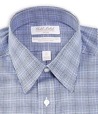 Gold Label Roundtree & Yorke Big & Tall Fitted Non-Iron Point Collar Twill Plaid Dress Shirt