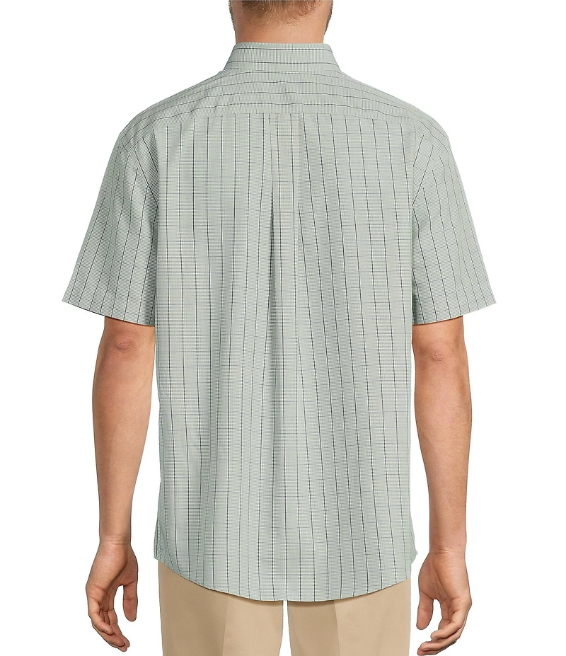 Gold Label Roundtree & Yorke Big & Tall Full Fit Non-Iron Short Sleeve Medium Plaid Poplin Sport Shirt