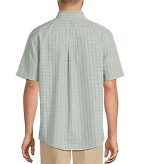 Gold Label Roundtree & Yorke Big & Tall Full Fit Non-Iron Short Sleeve Medium Plaid Poplin Sport Shirt