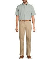 Gold Label Roundtree & Yorke Big & Tall Full Fit Non-Iron Short Sleeve Medium Plaid Poplin Sport Shirt