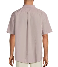 Gold Label Roundtree & Yorke Big & Tall Full Fit Non-Iron Short Sleeve Solid Dobby Sport Shirt