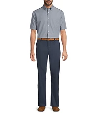 Gold Label Roundtree & Yorke Big & Tall Full Fit Non-Iron Short Sleeve Solid Dobby Sport Shirt