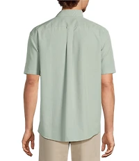 Gold Label Roundtree & Yorke Big & Tall Full Fit Non-Iron Short Sleeve Solid Dobby Sport Shirt