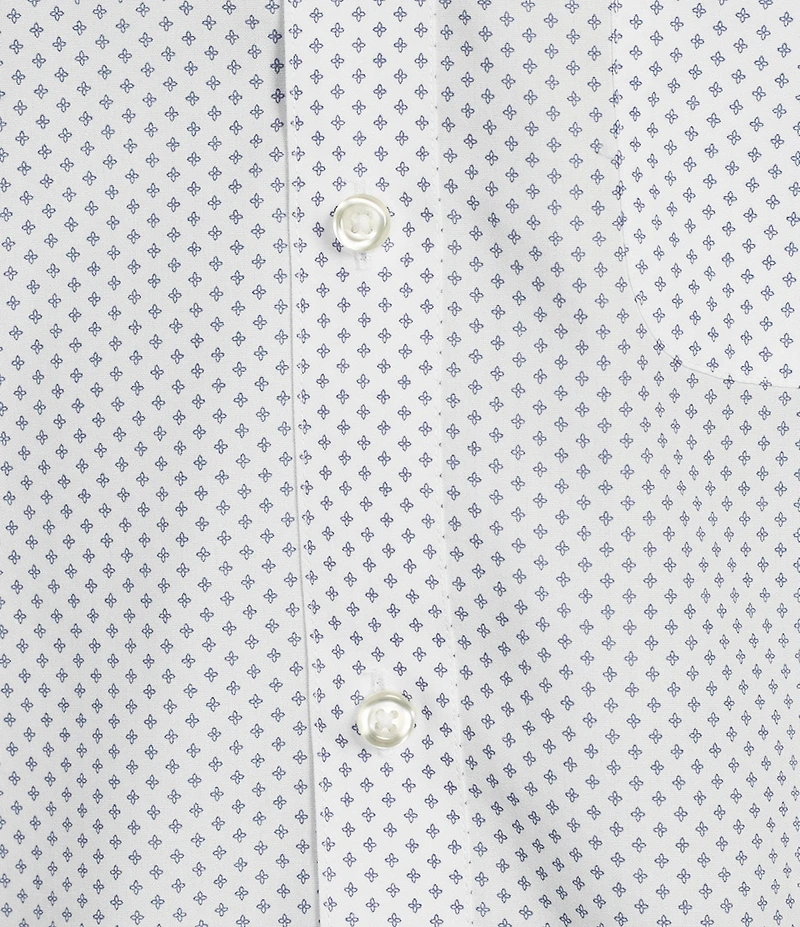 Gold Label Roundtree & Yorke Big & Tall Non-Iron Geometric Print Sport Shirt