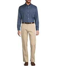 Gold Label Roundtree & Yorke Big & Tall Non-Iron Long Sleeve Diamond Print Sport Shirt