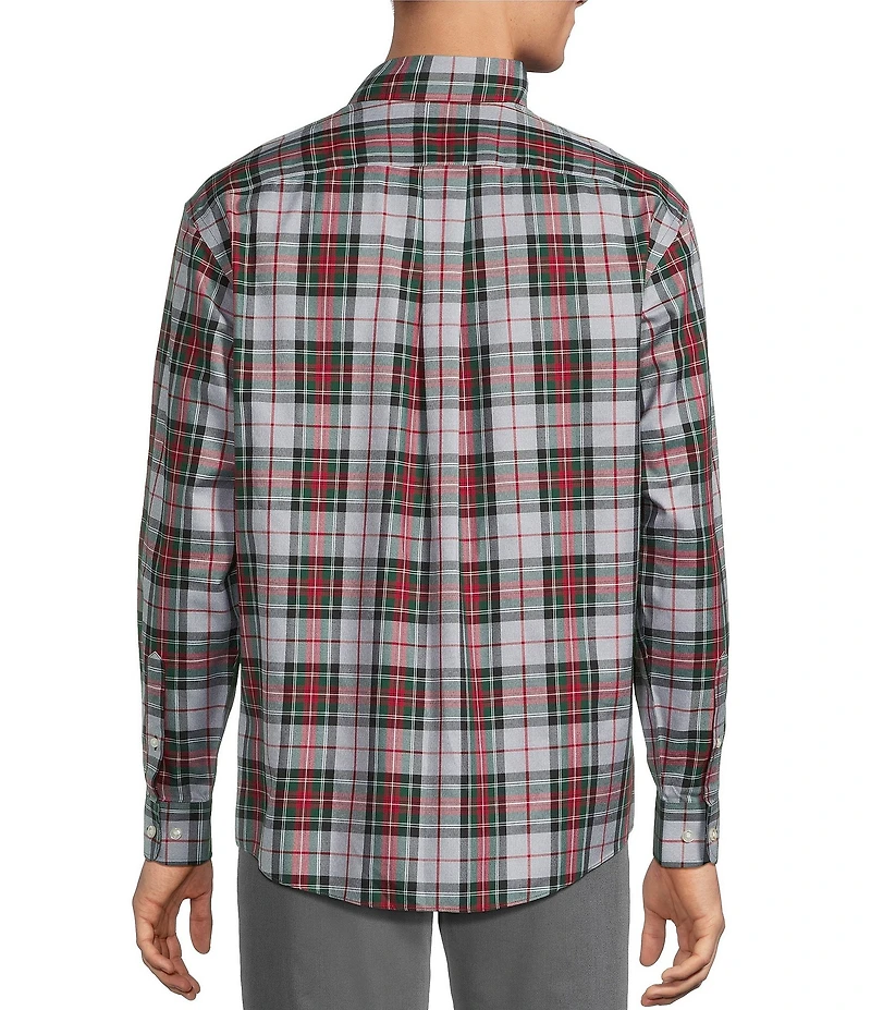 Gold Label Roundtree & Yorke Big & Tall Non-Iron Long Sleeve Large Plaid Sport Shirt