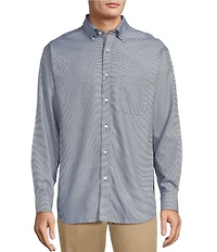 Gold Label Roundtree & Yorke Big & Tall Non-Iron Long Sleeve Micro Houndstooth Dobby Sport Shirt