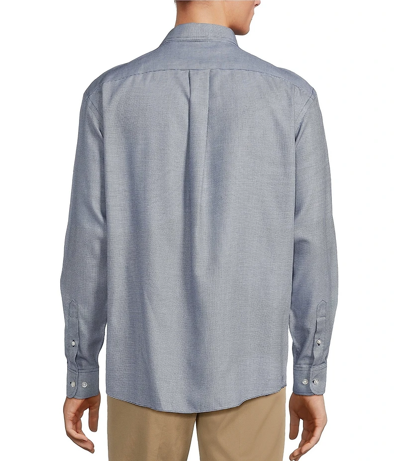 Gold Label Roundtree & Yorke Big & Tall Non-Iron Long Sleeve Micro Houndstooth Dobby Sport Shirt