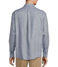 Gold Label Roundtree & Yorke Big & Tall Non-Iron Long Sleeve Micro Houndstooth Dobby Sport Shirt