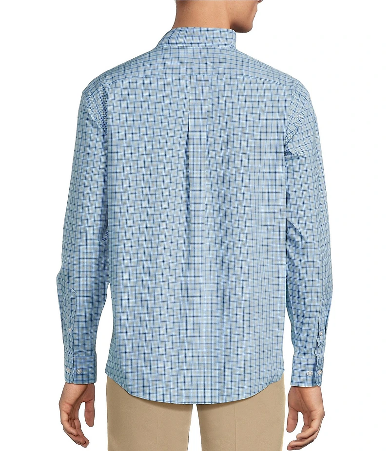 Gold Label Roundtree & Yorke Big & Tall Non-Iron Long Sleeve Plaid Sport Shirt