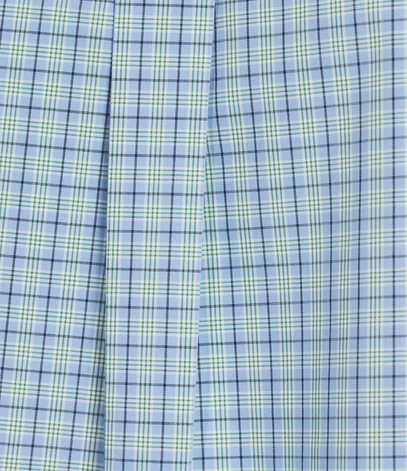 Gold Label Roundtree & Yorke Big & Tall Non-Iron Long Sleeve Plaid Sport Shirt