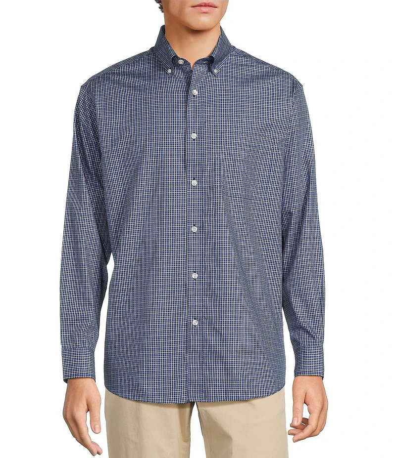 Gold Label Roundtree & Yorke Big & Tall Non-Iron Long Sleeve Small Check Sport Shirt