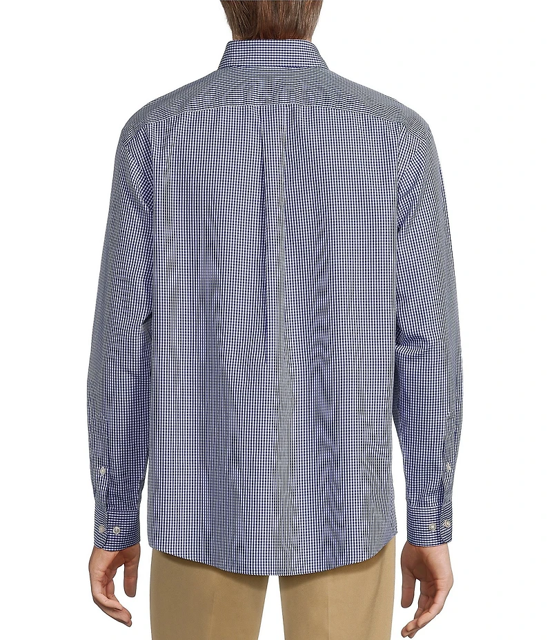 Gold Label Roundtree & Yorke Big & Tall Non-Iron Long Sleeve Small Checked Print Sport Shirt