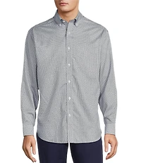 Gold Label Roundtree & Yorke Big & Tall Non-Iron Long Sleeve Star Print Sport Shirt