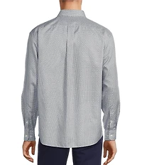 Gold Label Roundtree & Yorke Big & Tall Non-Iron Long Sleeve Star Print Sport Shirt