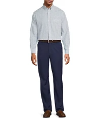 Gold Label Roundtree & Yorke Big & Tall Non-Iron Long Sleeve Windowpane Sport Shirt