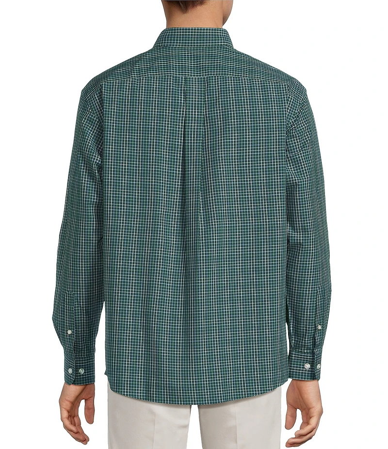 Gold Label Roundtree & Yorke Big & Tall Non-Iron Long Sleeve Windowpane Sport Shirt