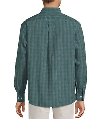 Gold Label Roundtree & Yorke Big & Tall Non-Iron Long Sleeve Windowpane Sport Shirt