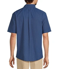 Gold Label Roundtree & Yorke Big & Tall Non-Iron Short Sleeve Circle Print Poplin Sport Shirt