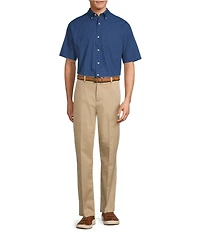 Gold Label Roundtree & Yorke Big & Tall Non-Iron Short Sleeve Circle Print Poplin Sport Shirt