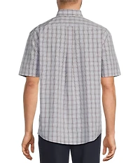 Gold Label Roundtree & Yorke Big & Tall Non-Iron Short Sleeve Medium Plaid Poplin Sport Shirt