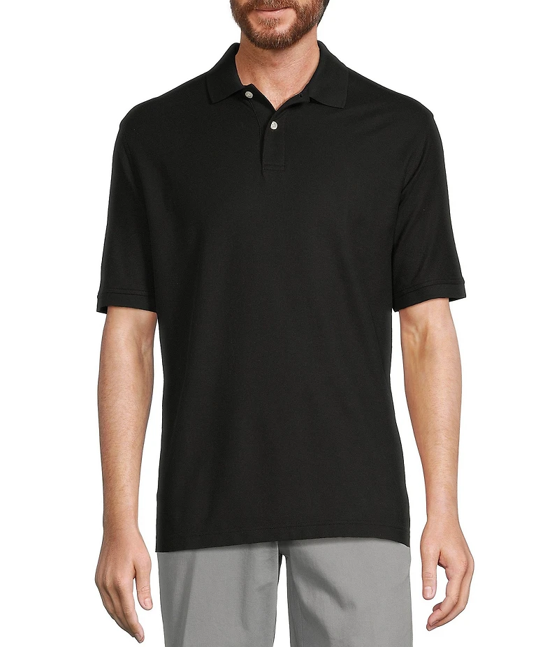 Gold Label Roundtree & Yorke Big & Tall Non-Iron Short Sleeve Solid Pique Polo Shirt