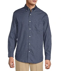 Gold Label Roundtree & Yorke Big & Tall Non-Iron Small Plaid Twill Sport Shirt