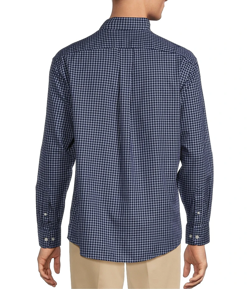 Gold Label Roundtree & Yorke Big & Tall Non-Iron Small Plaid Twill Sport Shirt