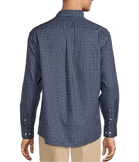 Gold Label Roundtree & Yorke Big & Tall Non-Iron Small Plaid Twill Sport Shirt