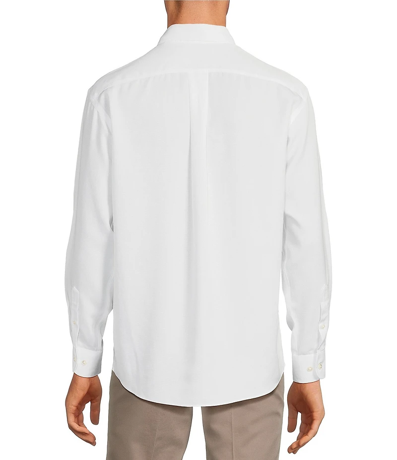 Gold Label Roundtree & Yorke Big & Tall Non-Iron Button-Down Collar Solid Dobby Sport Shirt