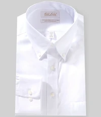 Gold Label Roundtree & Yorke Big & Tall Slim Fit Point Collar Solid Twill Dress Shirt
