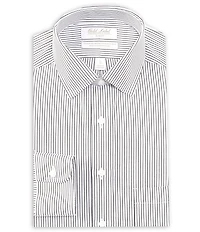 Gold Label Roundtree & Yorke Big & Tall Slim Non-Iron Point Collar Heavy Poplin Stripe Dress Shirt