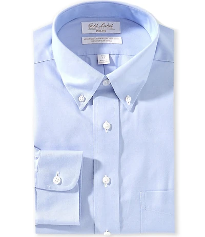 Gold Label Roundtree & Yorke Denton Full Fit Non Iron Button Down Collar Twill Dress Shirt