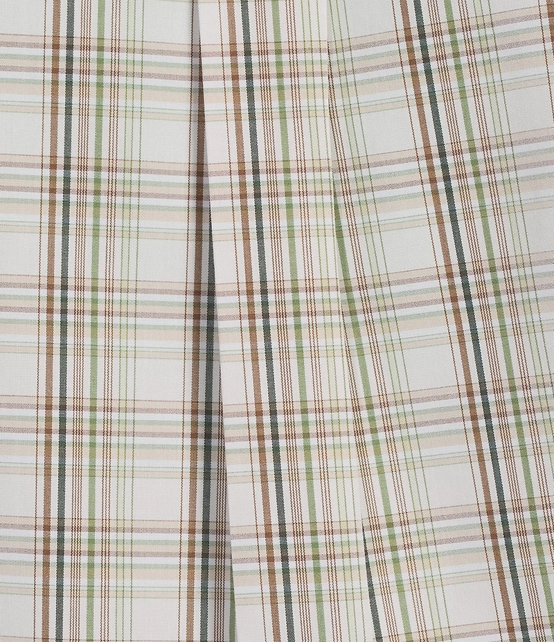 Gold Label Roundtree & Yorke Full Fit Non-Iron Plaid Poplin Short Sleeve Sport Shirt