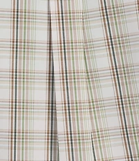 Gold Label Roundtree & Yorke Full Fit Non-Iron Plaid Poplin Short Sleeve Sport Shirt