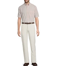 Gold Label Roundtree & Yorke Full Fit Non-Iron Short Sleeve Medium Plaid Poplin Sport Shirt