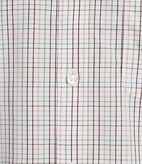 Gold Label Roundtree & Yorke Full Fit Non-Iron Short Sleeve Small Plaid Poplin Sport Shirt