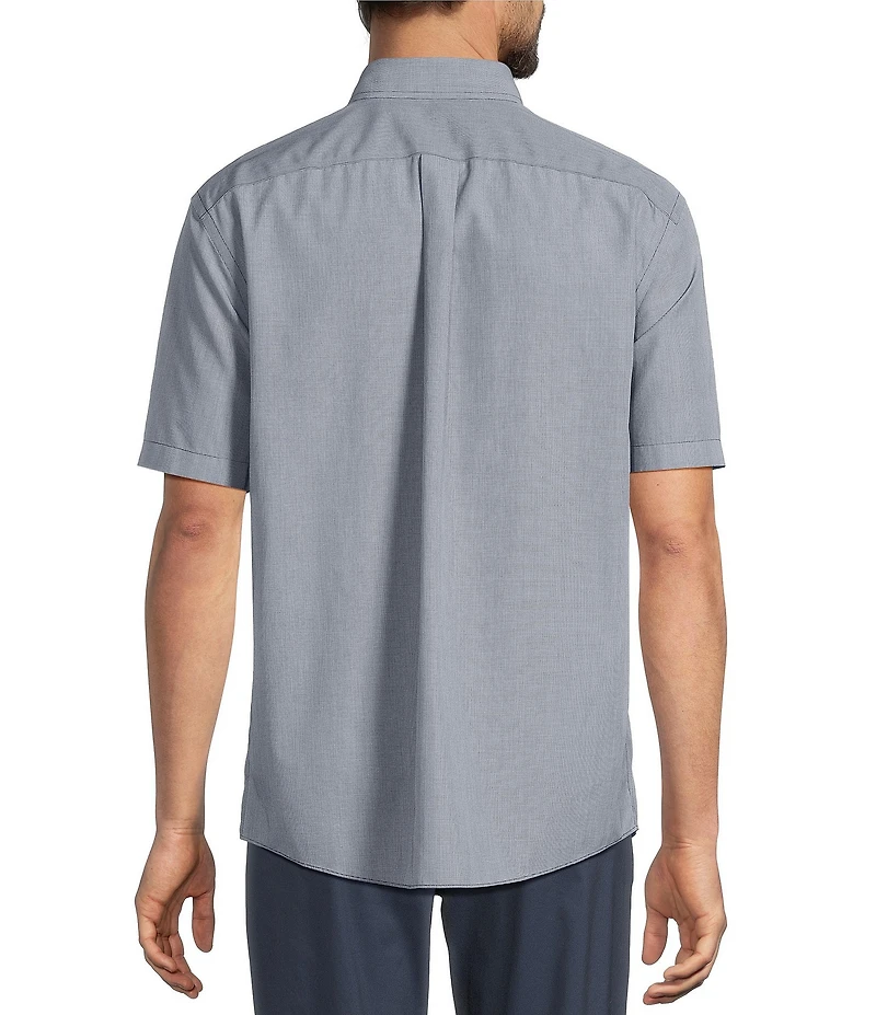 Gold Label Roundtree & Yorke Full Fit Non-Iron Short Sleeve Solid Dobby Sport Shirt