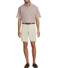 Gold Label Roundtree & Yorke Full Fit Non-Iron Short Sleeve Solid Dobby Sport Shirt