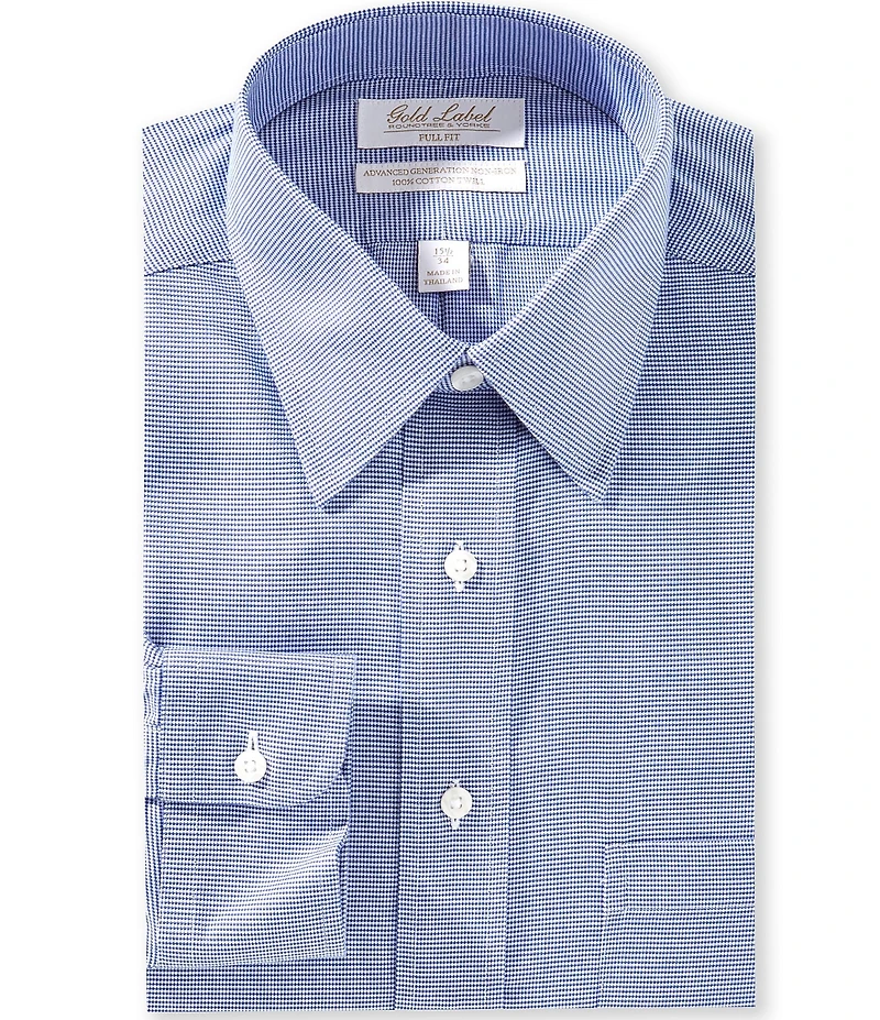 Gold Label Roundtree & Yorke Garret Full Fit Non Iron Point Collar Dobby Dress Shirt