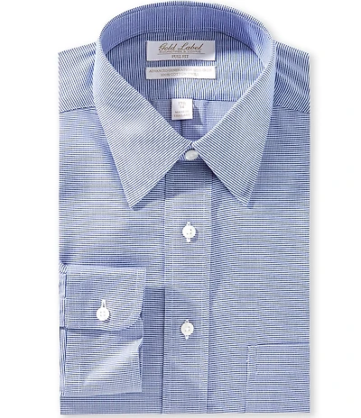 Gold Label Roundtree & Yorke Garret Full Fit Non Iron Point Collar Dobby Dress Shirt