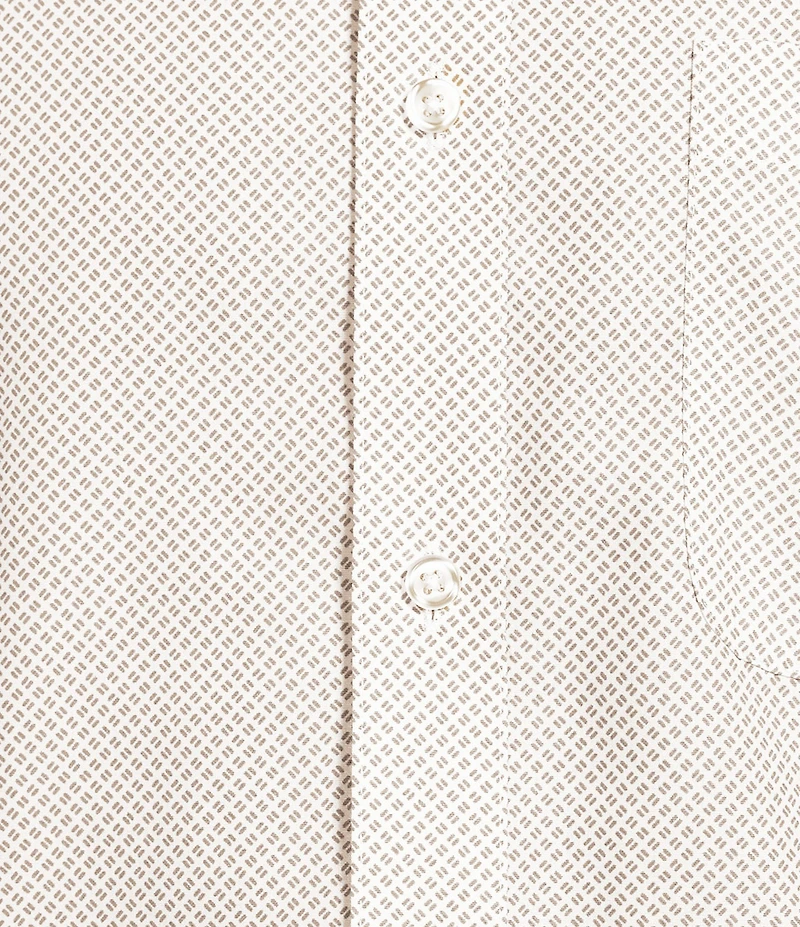Gold Label Roundtree & Yorke Non-Iron Long Sleeve Bean Print Sport Shirt